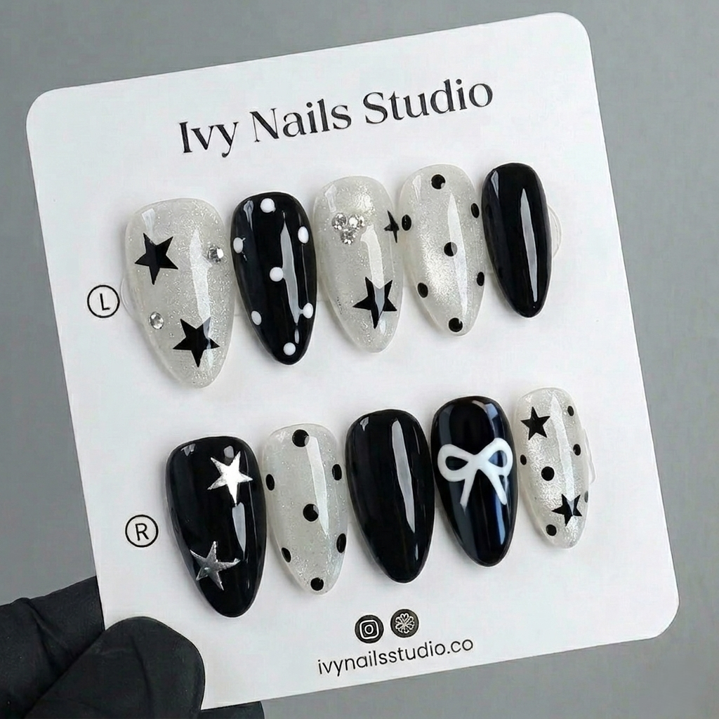 Y2k Black Polka Dots - Image 2