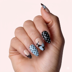 Y2k Ins Blue Star Almond