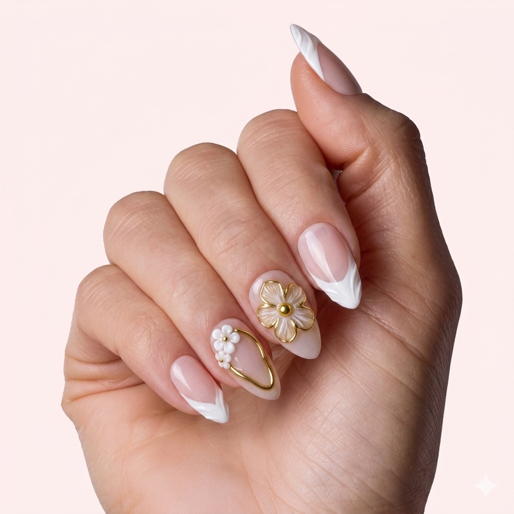 French Almond White Flower