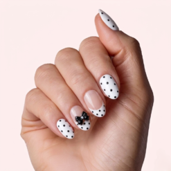 Y2k White Polka Dots