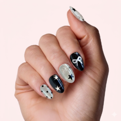 Y2k Black Polka Dots