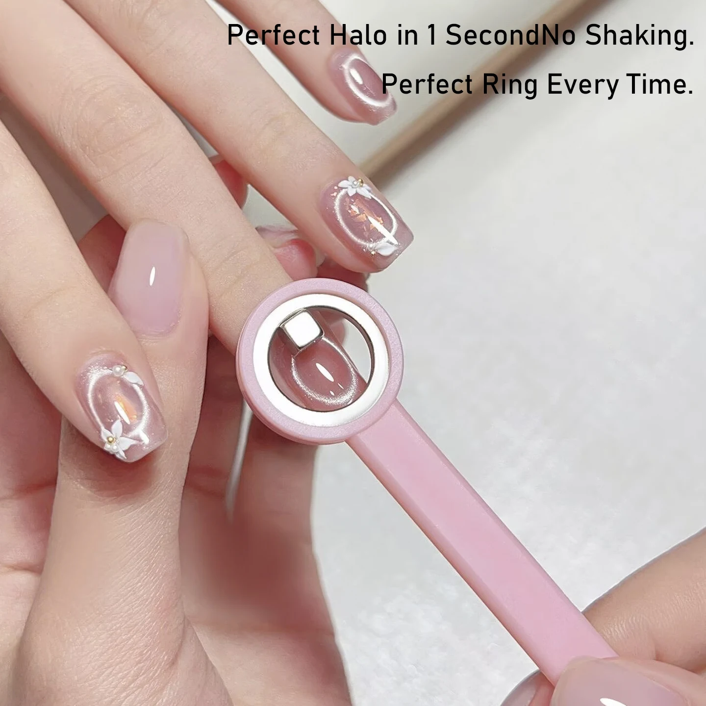 Halo Cat Eye Nail Magnet Ring Magnetic Tool with Handle - Image 3