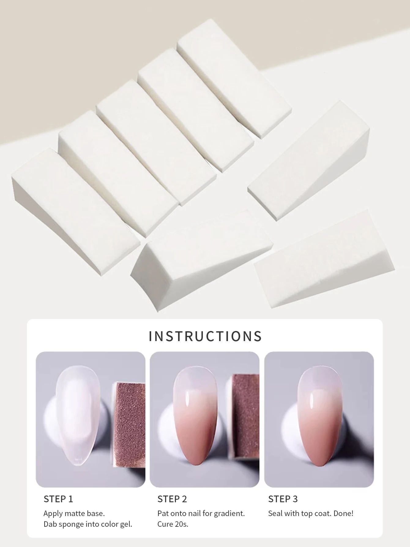 High Density Nail Gradient Sponge Set - Image 4