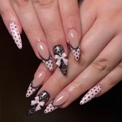 Black Polka Dot Lace Design