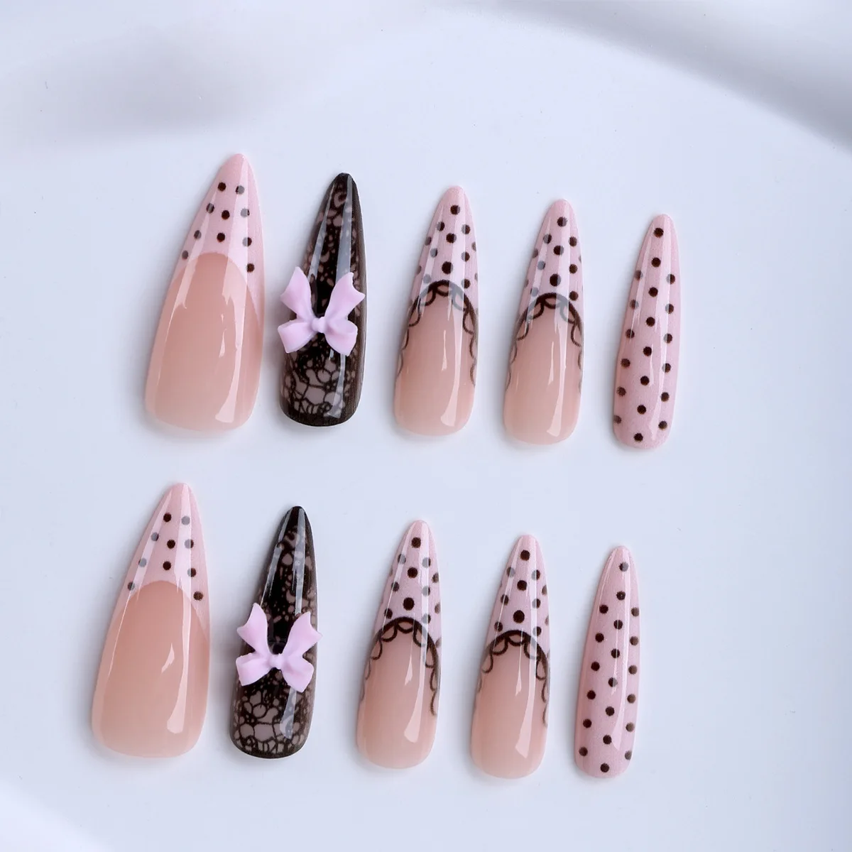 Black Polka Dot Lace Design - Image 3